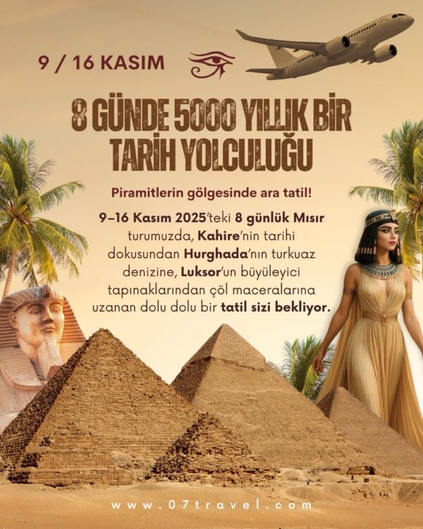 🇪🇬 8 Günlük Mısır Turu - Kahire, Luksor Hurghada (9–16 Kasım 2025)